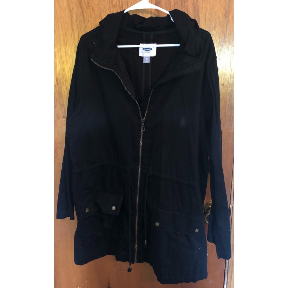 Old Navy light hooded zip-up field jacket size XL